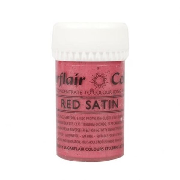 Sugarflair Gelfarbe Satin Red 25g