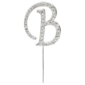 CAKE TOPPER DIAMANT BUCHSTABE B