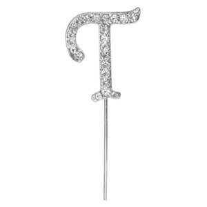 CAKE TOPPER DIAMANT BUCHSTABE T