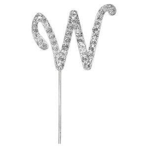 CAKE TOPPER DIAMANT BUCHSTABE W