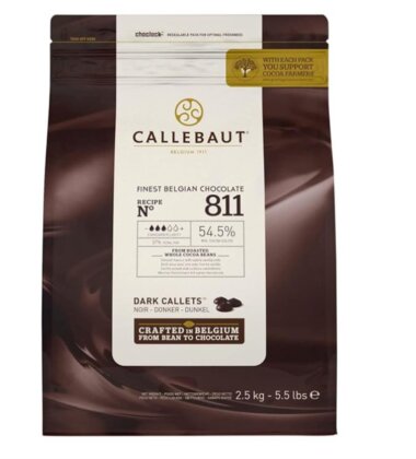 VEGAN Callebaut Schokolade 811 54,5% 2,5kg KOSCHER
