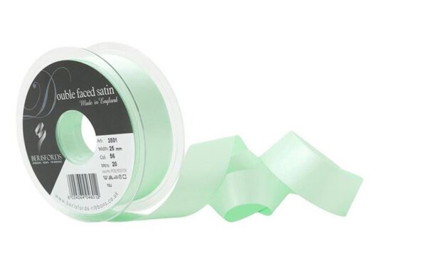 BERISFORDS SATINBAND MINT Green 25MM