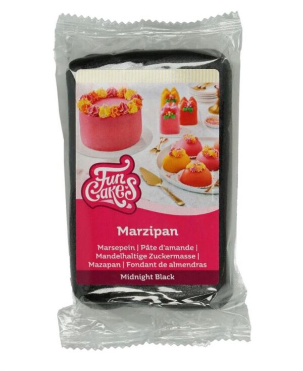 Funcakes Marzipan Midnight Schwarz 250Gramm