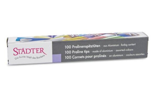 STÄDTER PRALINENSPITZTÜTEN BUNT 100STÜCK