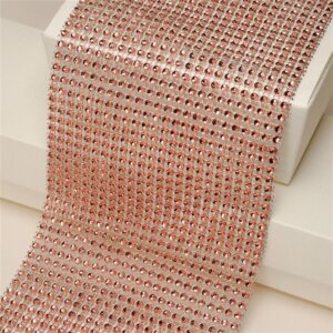 Diamantband 24 Reihen 9m Rose Quartz