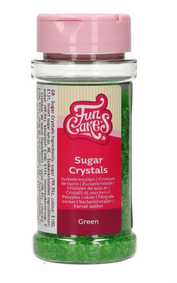 Funcakes Zuckerdekor Zuckerkristalle Grün 80Gramm