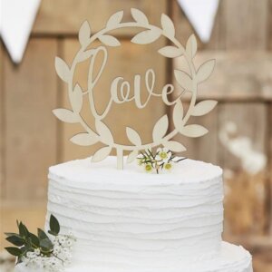 CAKE TOPPER HOLZ LOVE