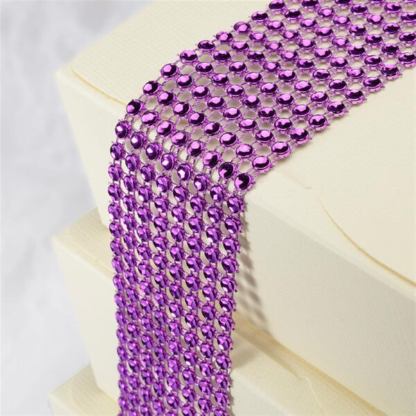 Diamantband 8 Reihen 1,5m Purple