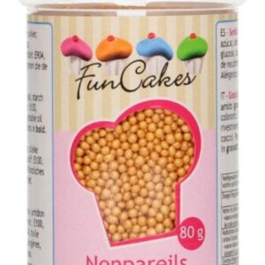 Funcakes Nonpareilles Gold 80Gramm