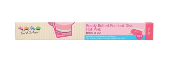 Funcakes ausgerollte Fondantplatte Hot Pink