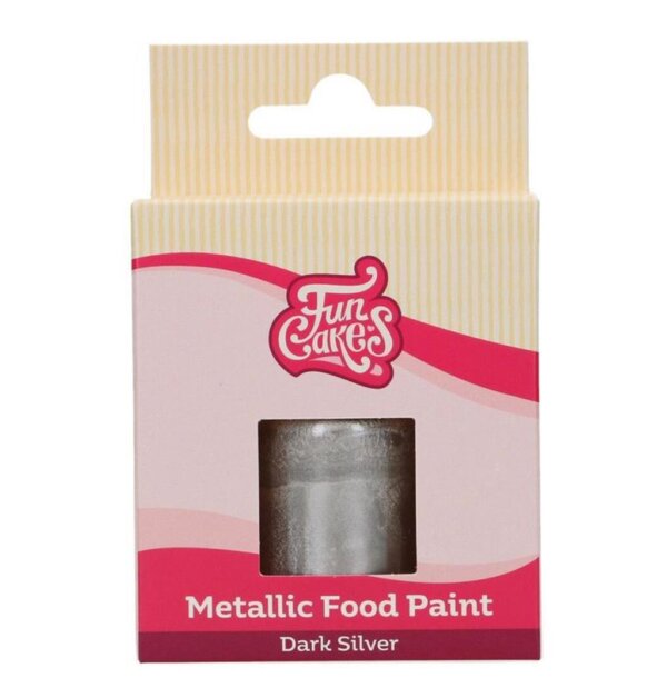 Funcakes Malfarbe Dark Silber Lebensmittel 30ml