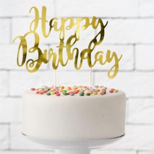 Cake Topper Gold Happy Birthday 1Stück