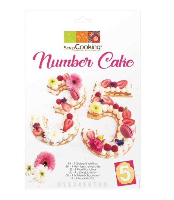SC Number Cake Vorlage Backen 9Stück