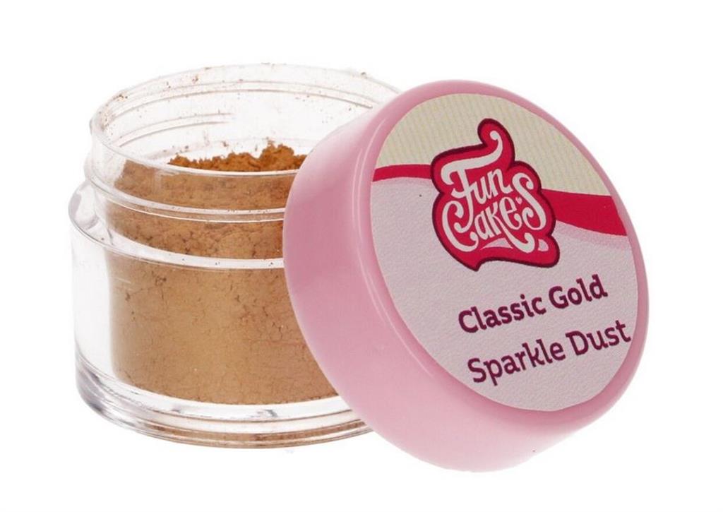 Funcakes Pulverfarbe Dust Glitzer Classic Gold