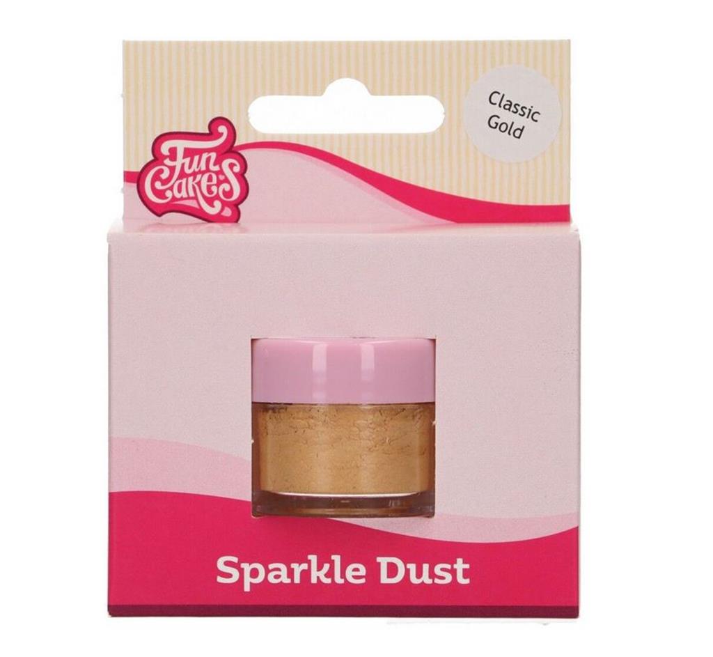 Funcakes Pulverfarbe Dust Glitzer Classic Gold