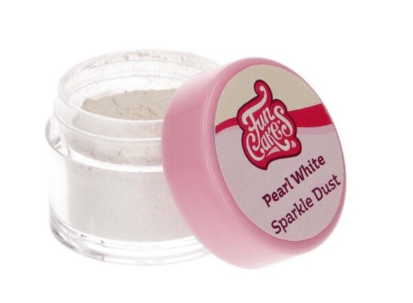 Funcakes Pulverfarbe Dust Glitzer Pearl White