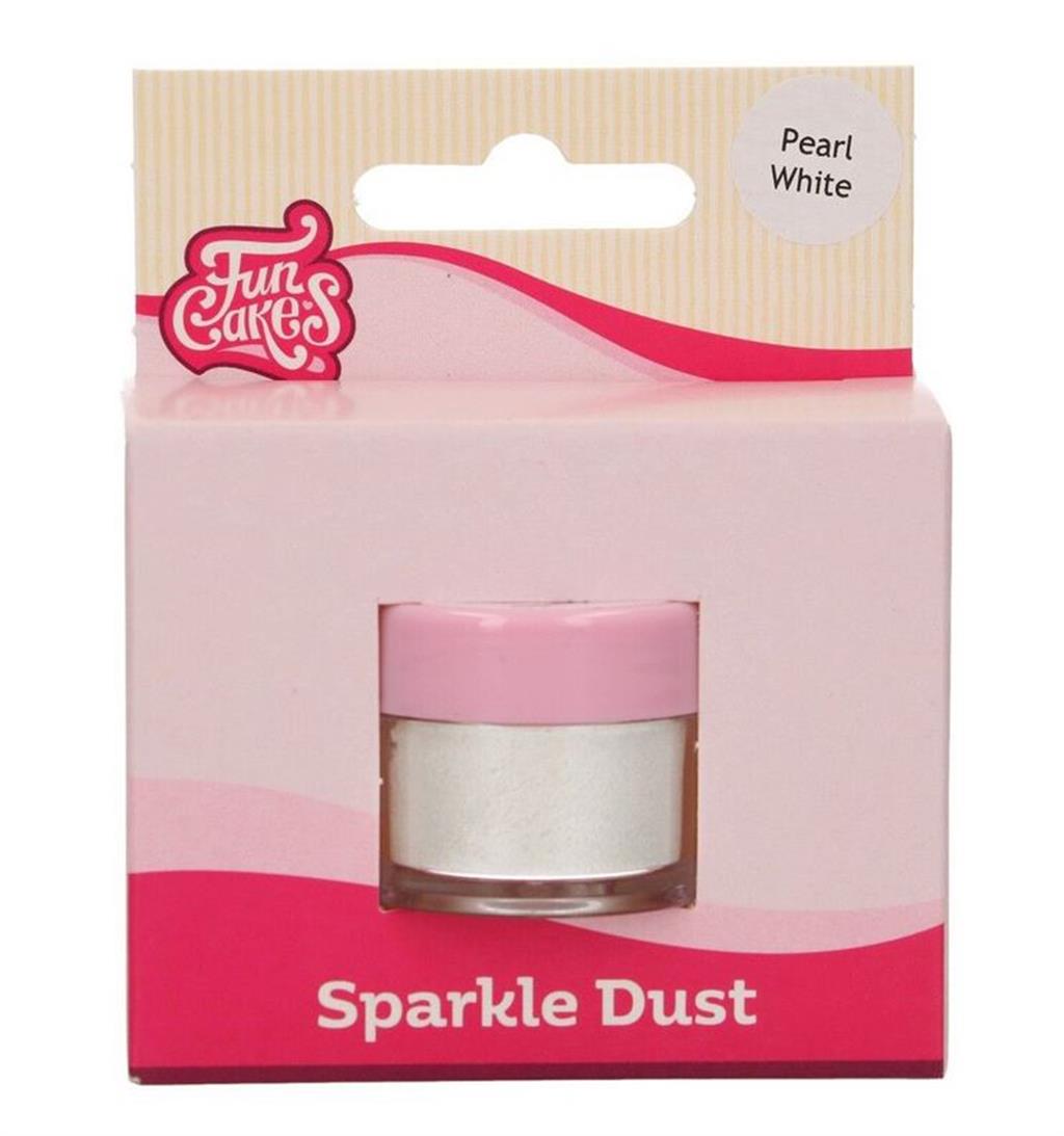 Funcakes Pulverfarbe Dust Glitzer Pearl White