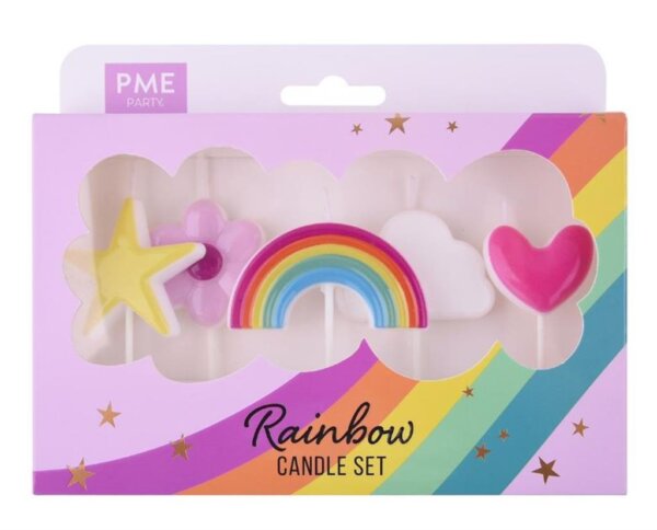 PME Kerzen Rainbow Set 5teilig