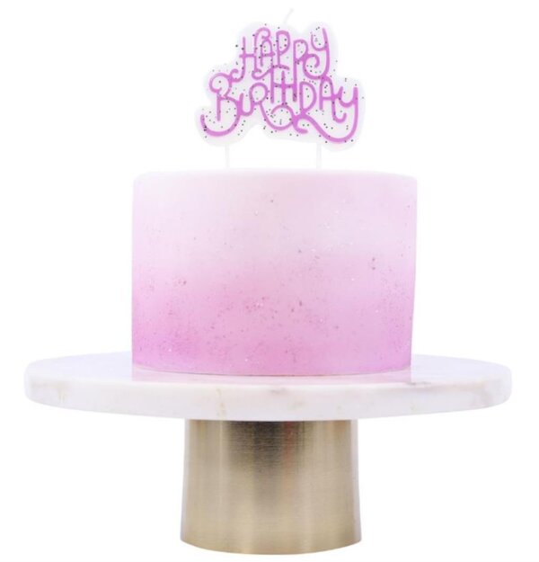 PME Kerze Happy Birthday Pink Sparkle