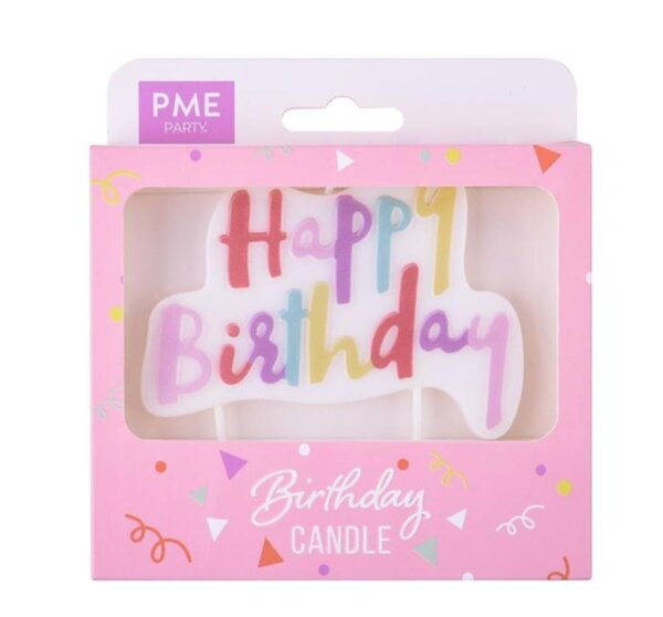 PME Kerze Happy Birthday Pastell Pink