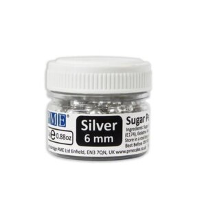 PME Zuckerperlen Silber 6mm 25Gramm
