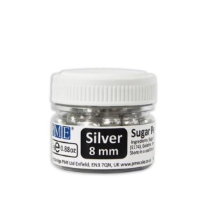 PME Zuckerperlen Silber 8mm 25Gramm
