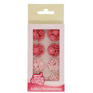 Funcakes Zuckerdekor Rosa Blüten 64Stück