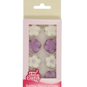 Funcakes Zuckerdekor Blumen Mix Lila 24Stück