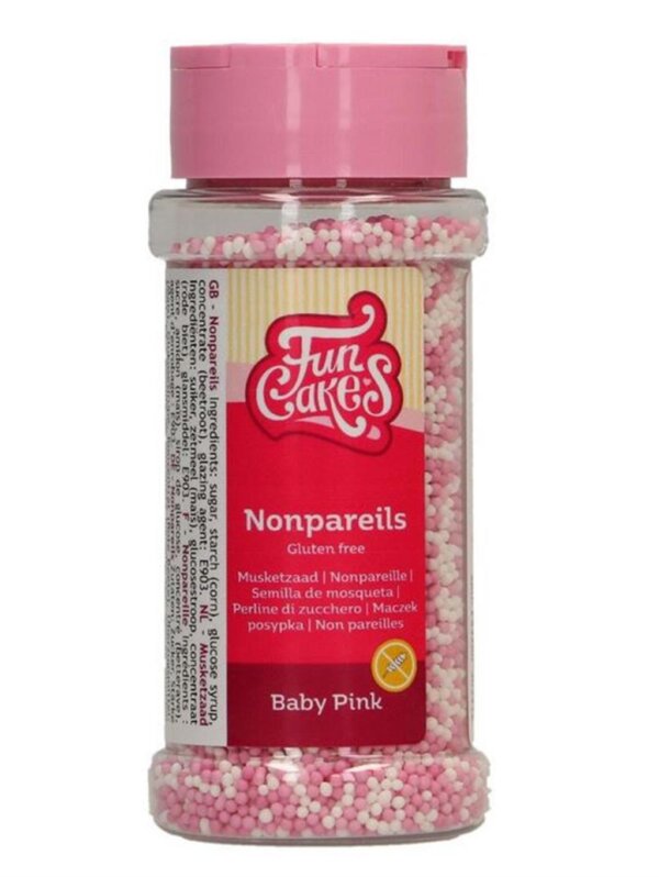 Funcakes Nonpareils Baby Pink Mix 80g Glutenfrei