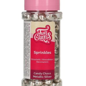 Funcakes Schokolinsen Metallic Silber 80Gramm