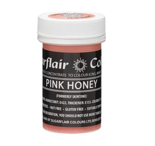 Sugarflair Paste Colour Pastel Roze Honing 25Gramm