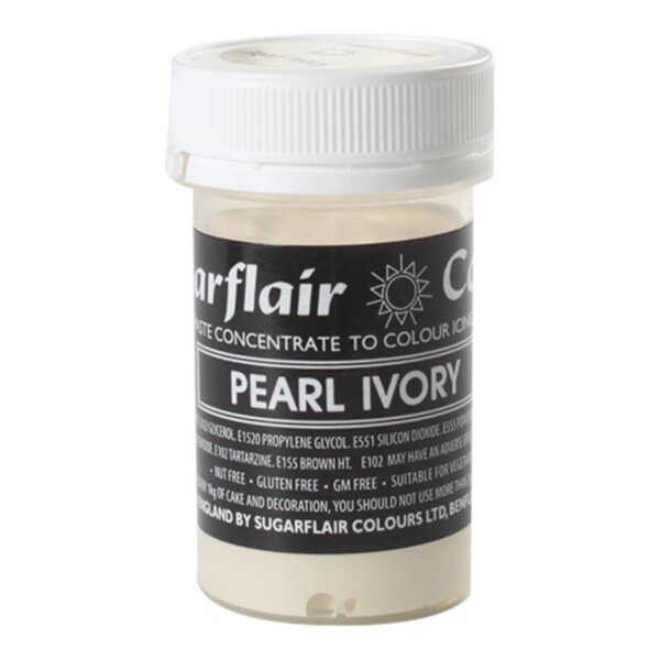 Sugarflair Paste Colour Pastel Pearl Ivory 25Gramm