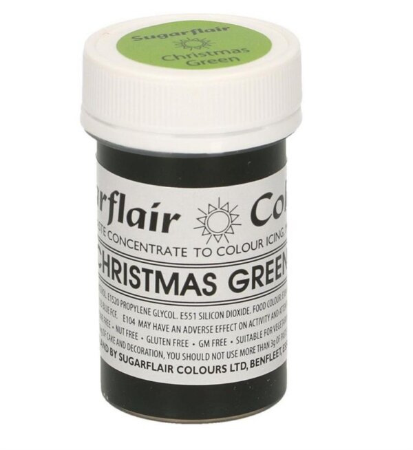 Sugarflair Paste Colour Christmas Green 25Gramm