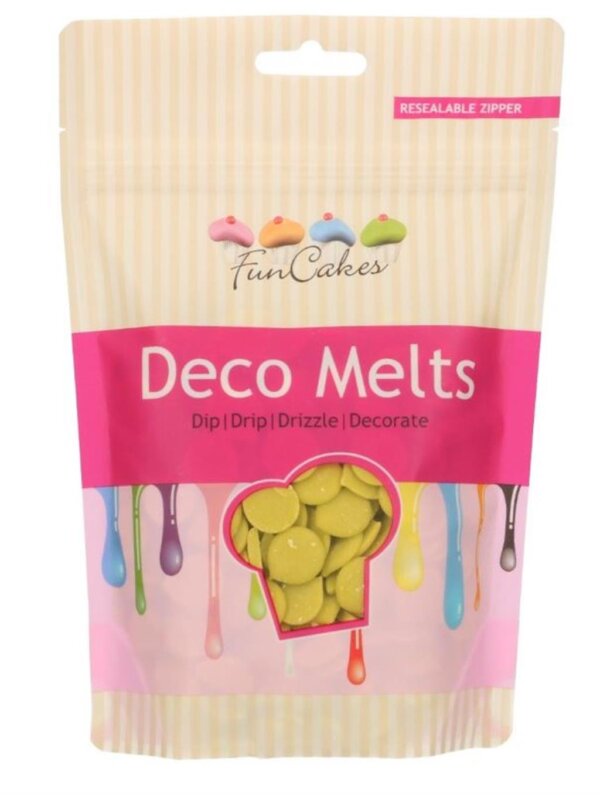 FUNCAKES DECO MELTS LIME GREEN 250G