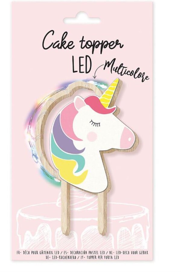 Cake Topper Holz Einhorn LED Funktion