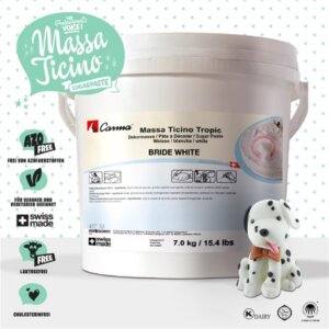 Massa Ticino Tropic Rollfondant Weiss 7kg VEGAN