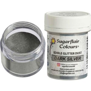 Sugarflair Pulverfarbe Lustre Dark Silber 10G