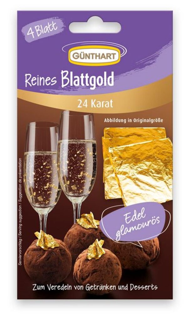 Günthart Reines Blattgold 24Karat 4Blatt