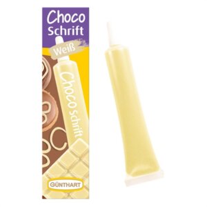 Günthart Choco Schrift weiss 25Gramm