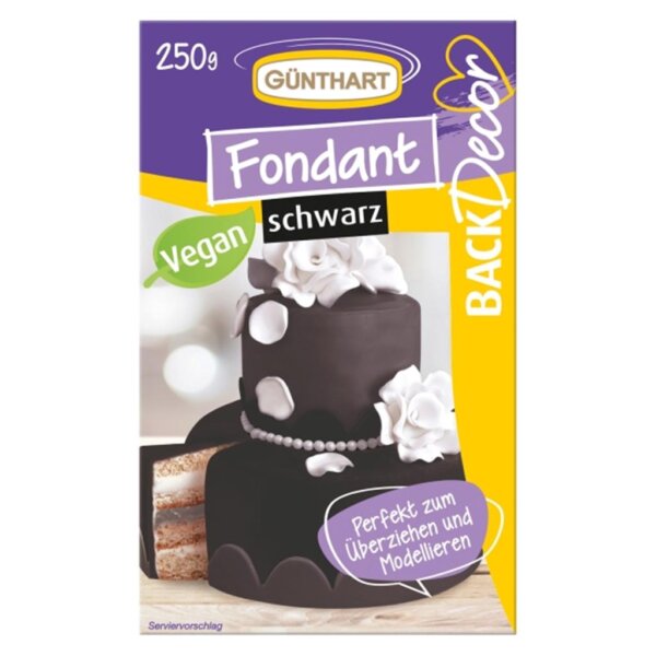 Günthart Rollfondant Schwarz 250Gramm