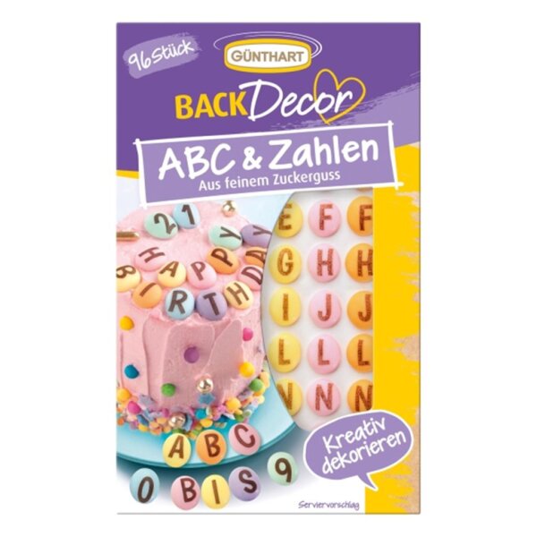 Günthart bunte Buchstaben & Zahlen 96Stück