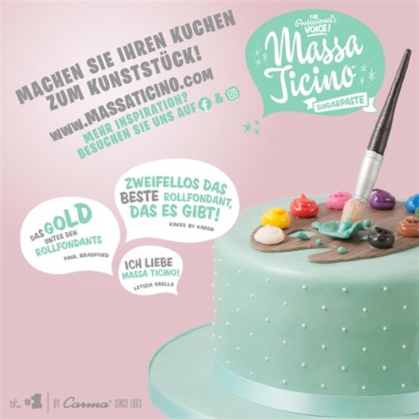 Massa Ticino Tropic Rollfondant Weiss 7kg VEGAN