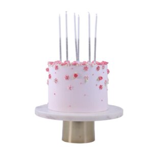 PME Kerzen Silber Glitzer 16Stück