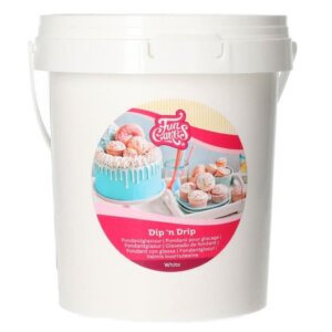 Funcakes Flüssiger Fondant Dip n Drip Weiss 1Kilo